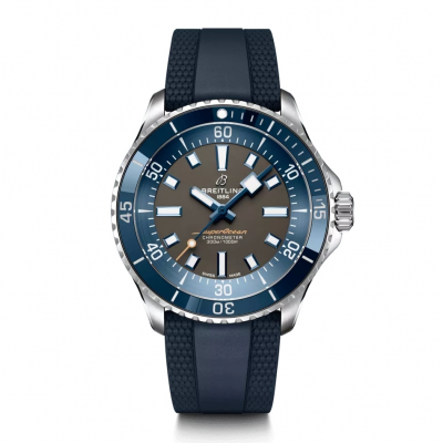 Breitling Superocean Blue Danube Limited A173753A1B1S1 42mm automatic steel case with rubber strap